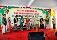 Performance Ungkapan Pamit Wisudawan MTsN 2 Bantul. (Dok: Eni)