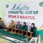 Mahasiswa PPL KKN UIN Sunan Kalijaga sukseskan kegiatan semaan AL-Quran di MTsN 2 Bantul. (tim doc)