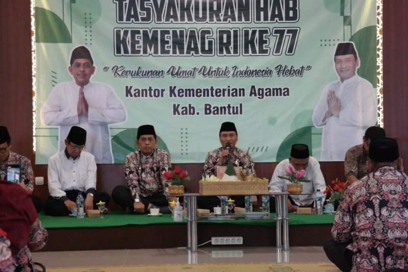 Kepala MTsN 2 Bantul Yogyakarta Hadiri Tasyakuran HAB ke 77 Kemenag. (dok:Adr)
