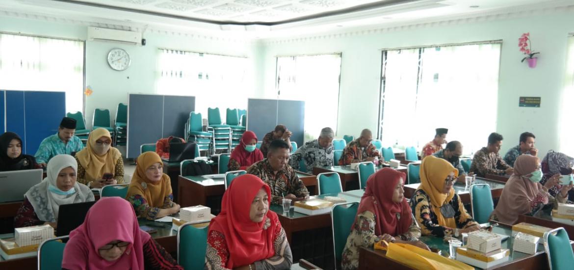 Kepala TU MTsN 2 Bantul Ikuti Bimbingan Penyusunan RUP 2023 di Kankemenag Bantul. (doc: sa)