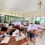 Muqodaman offline siswa MTsN 2 Bantul dalam Rangka Harlah 55. (Dok:Nfa)
