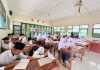 Muqodaman offline siswa MTsN 2 Bantul dalam Rangka Harlah 55. (Dok:Nfa)